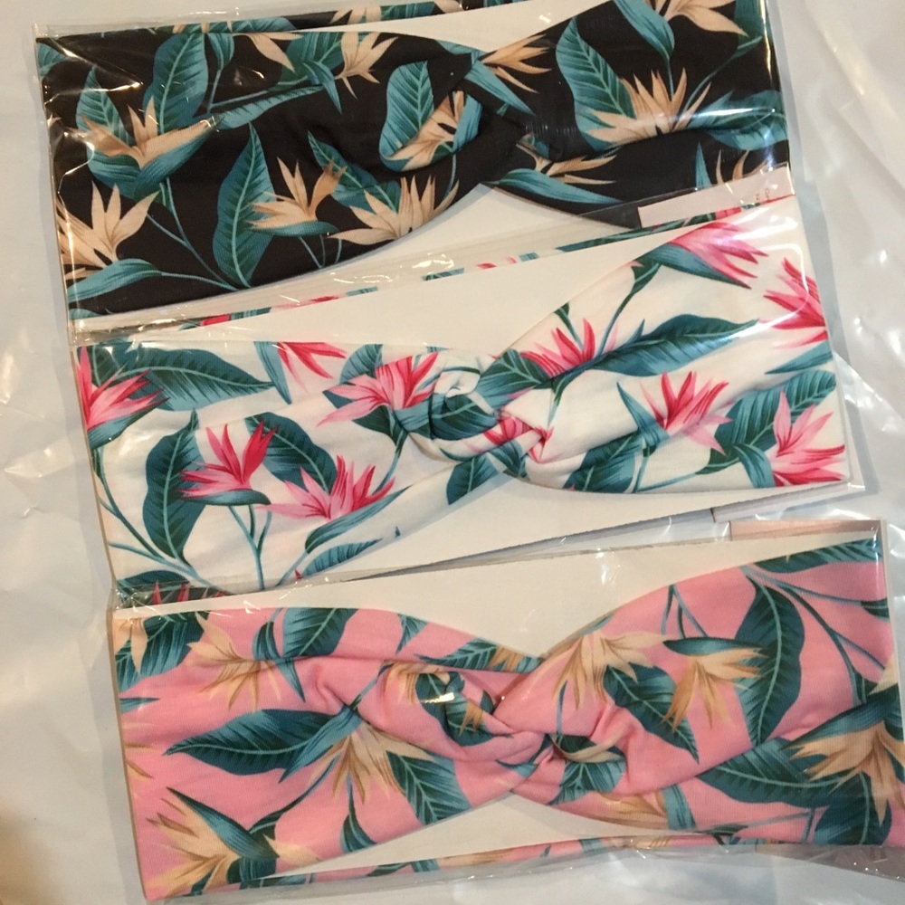 3 tropical trendy headband pcs